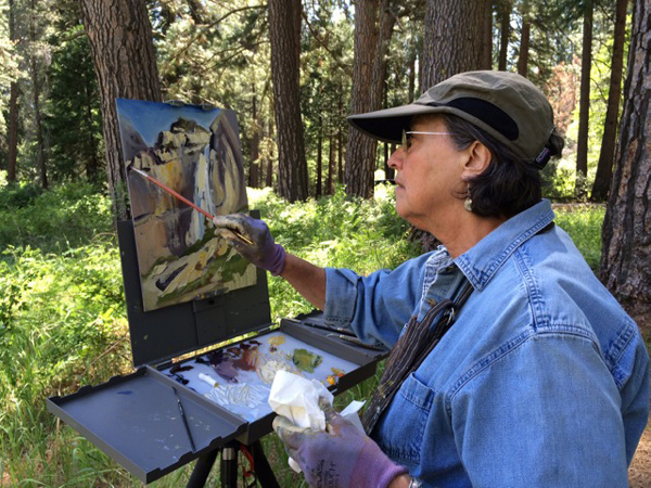 Penny-Otwell-painting-en-plein-air-in-Yosemite-Valley-2014