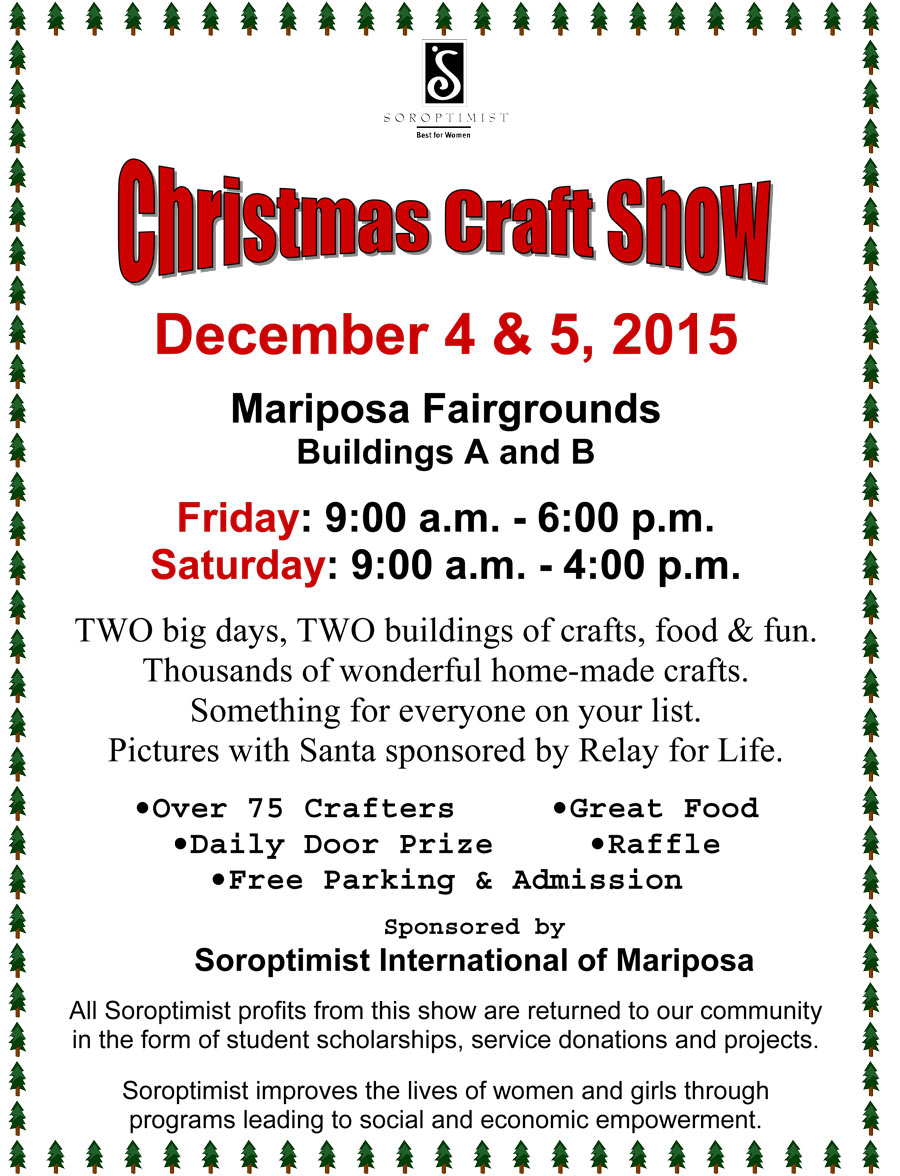 2015 Soroptimist Christmas Craft Show Flyer