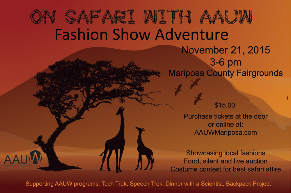 11 21 15 AAUW Safari Fashion Show