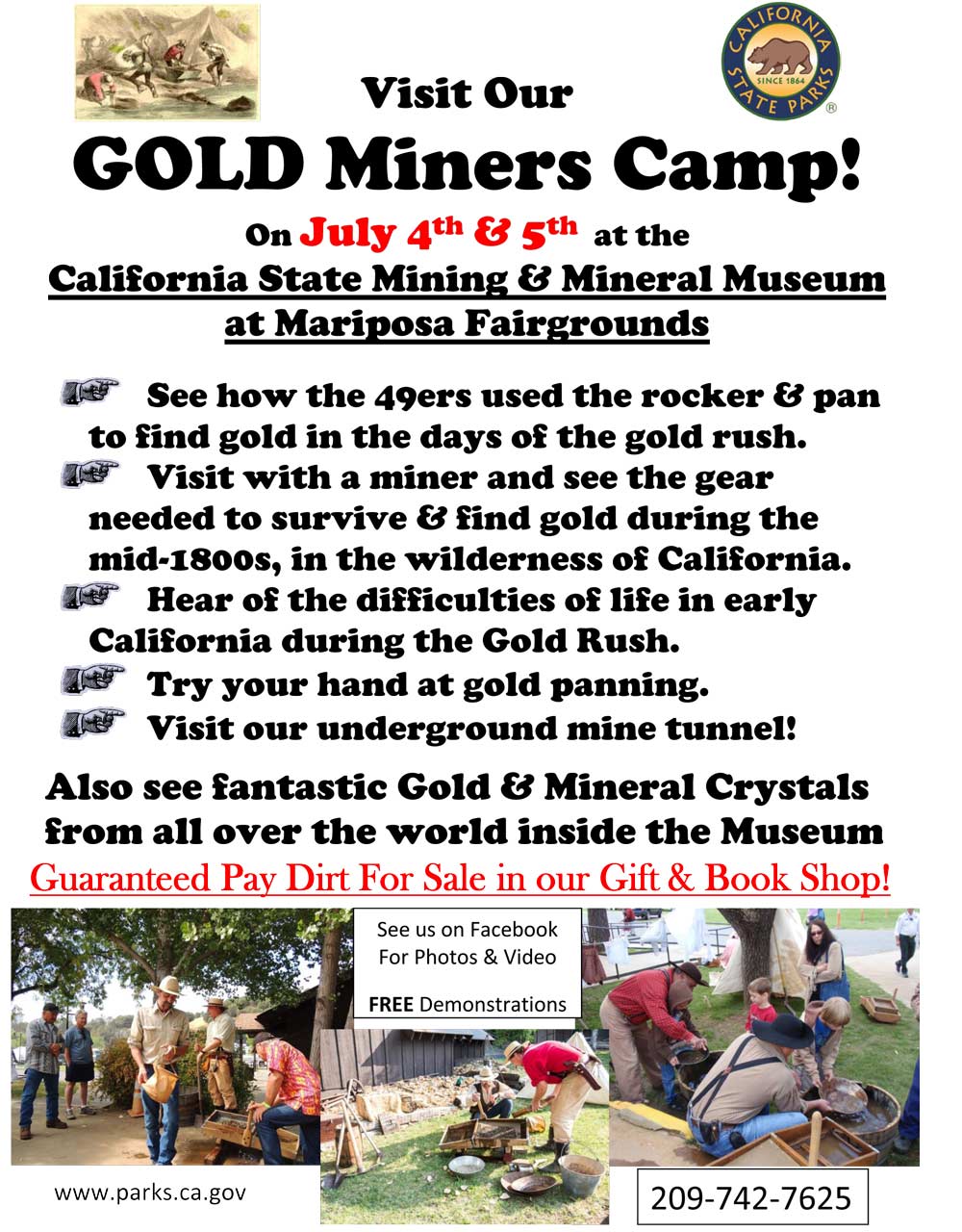 Gold Camp on Jul 4th flier