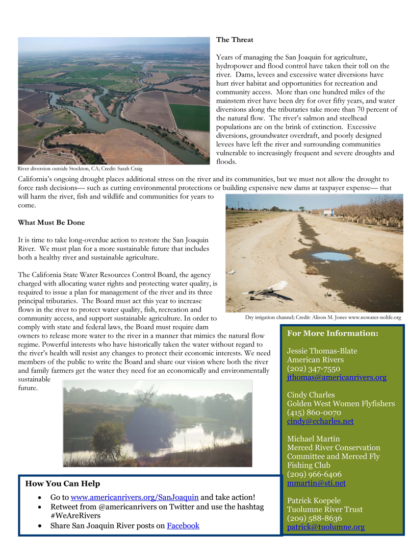 san joaquin river report by american rivers 2