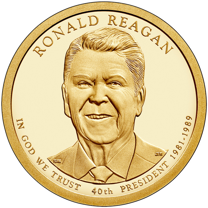 2016 presidential dollar coin ronald reagan proof obverse