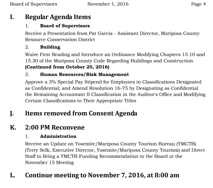 2016 11 01 mariposa county board of supervisors agenda november 1 2016 4