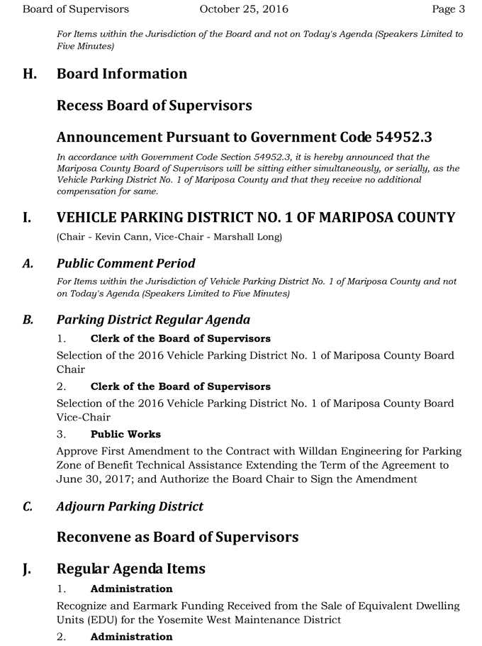 2016 10 25 mariposa county board of supervisors agenda october 25 2016 3