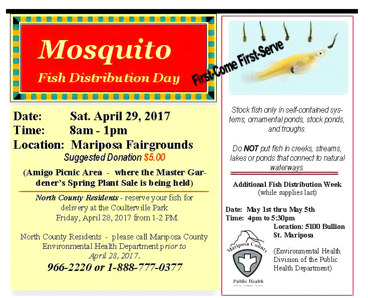 mariposa county mosquito fish april 29 2017