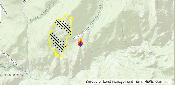 sierra national forest butte fire map august 11 2017