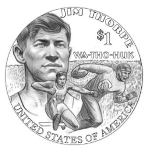 us mint native american one dollar coin jim thorpe