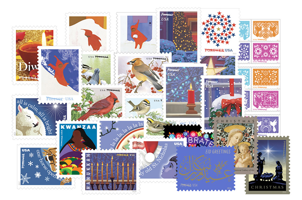 usps christmas stamps