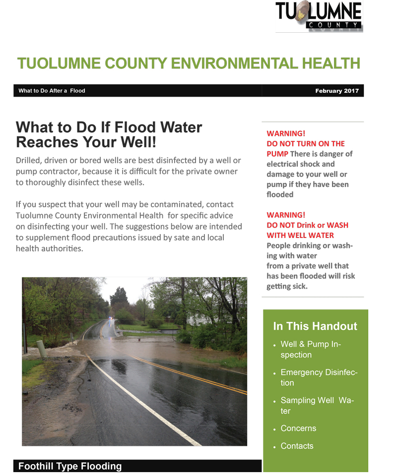 what to do if flood water reaches your well source tuolumne county 1