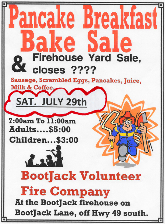 7 29 17 Bootjack Fire Breakfast and Yard Sale sm