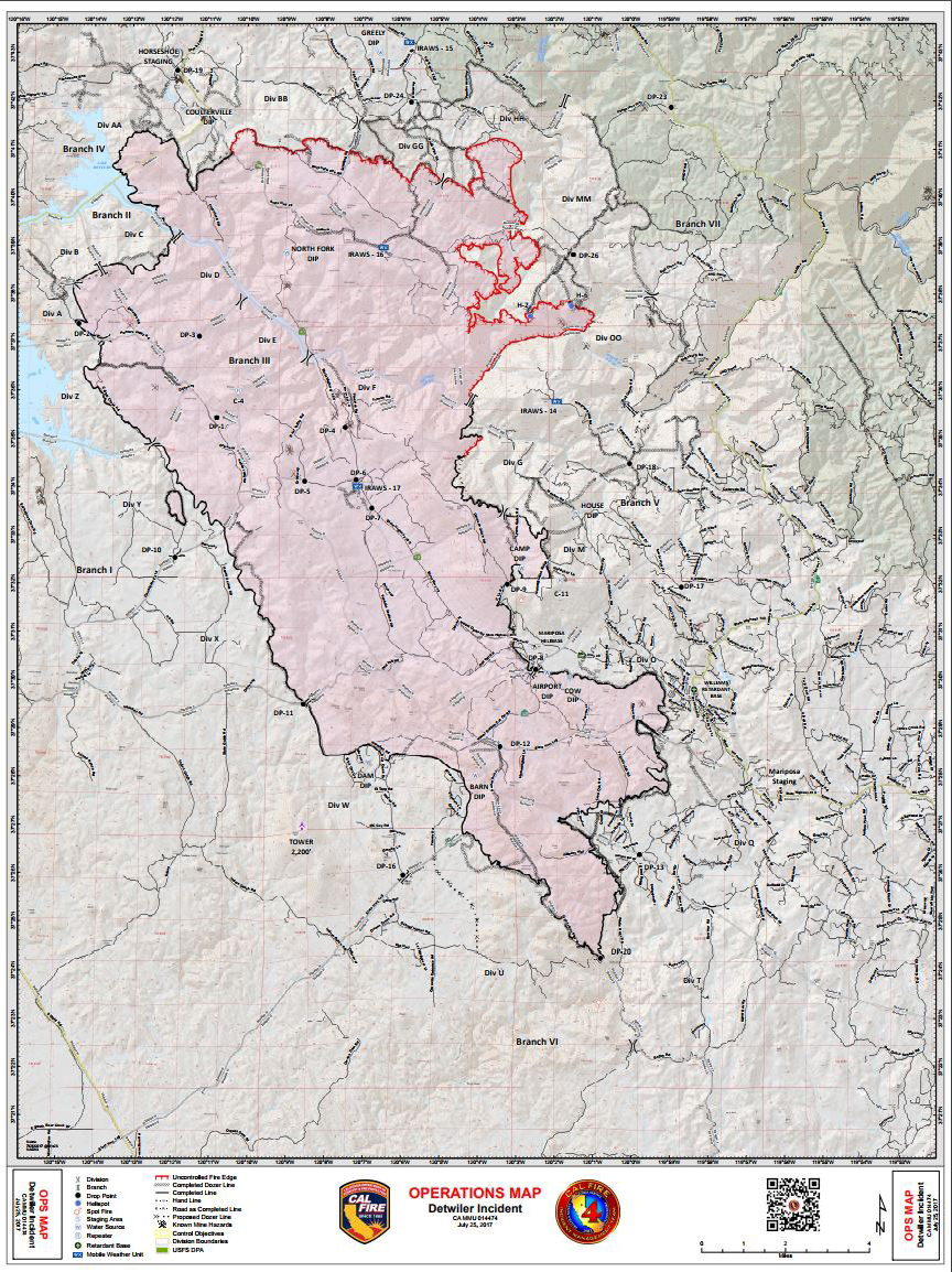 operations map july 25 2017 detwiler fire mariposa county