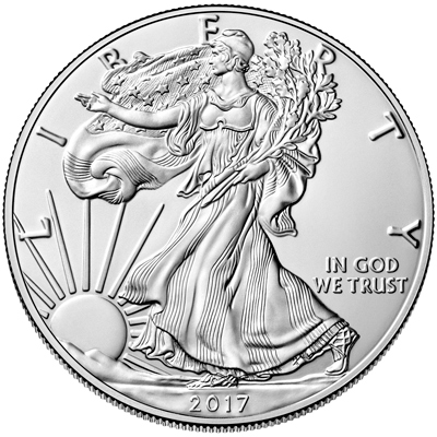 2017 american eagle silver one ounce uncirculated coin obverse