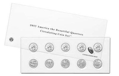 2017 america the beautiful quarters circulating coin set