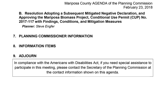 2018 02 23 mariposa county Planning Commission Public Agenda february 23 2018 2