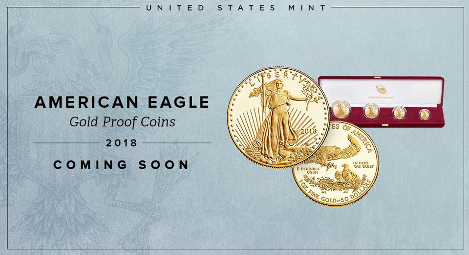 us mint american eagle gold proof coins 2018
