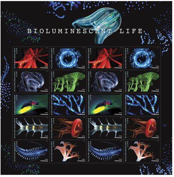 usps stamps Bioluminescent Life forever