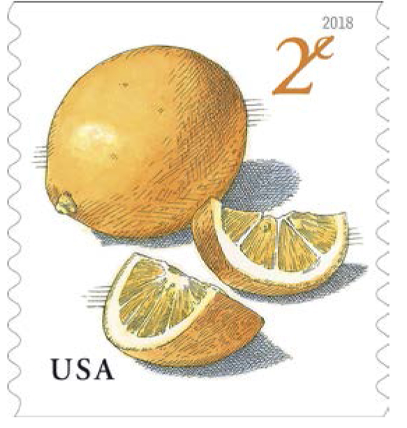 usps lemon stamp 2 cents