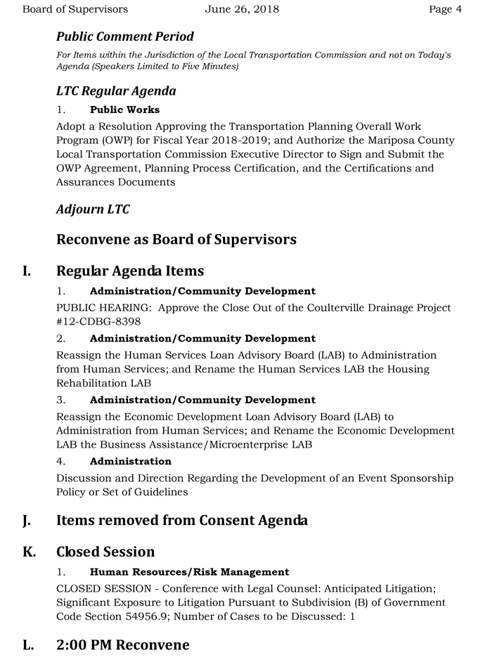 2018 06 26 mariposa county Board of Supervisors Agenda june 26 2018 4