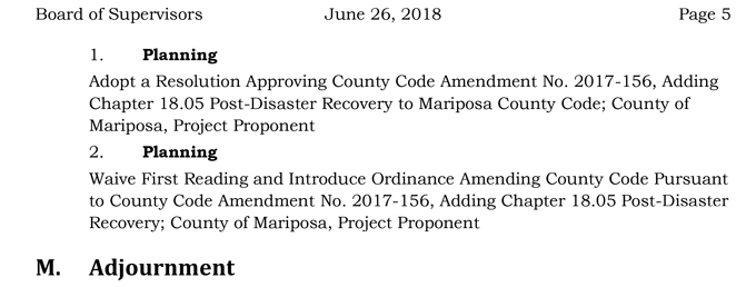 2018 06 26 mariposa county Board of Supervisors Agenda june 26 2018 5