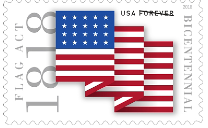 USPS Forever Stamp 200th Anniversary of the Flag Act of 1818