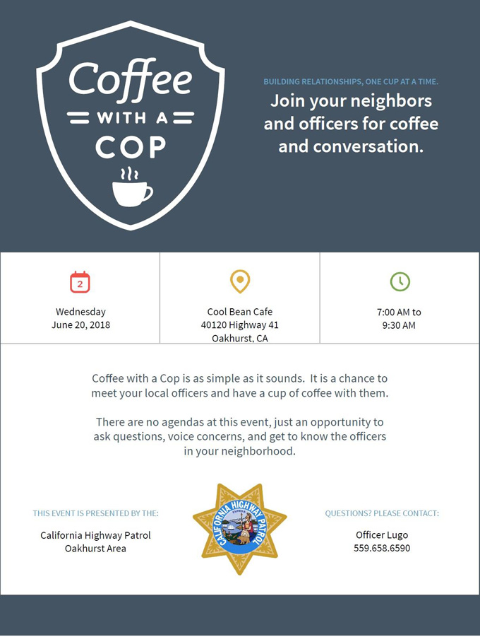chp oakhurst coffee with a cop