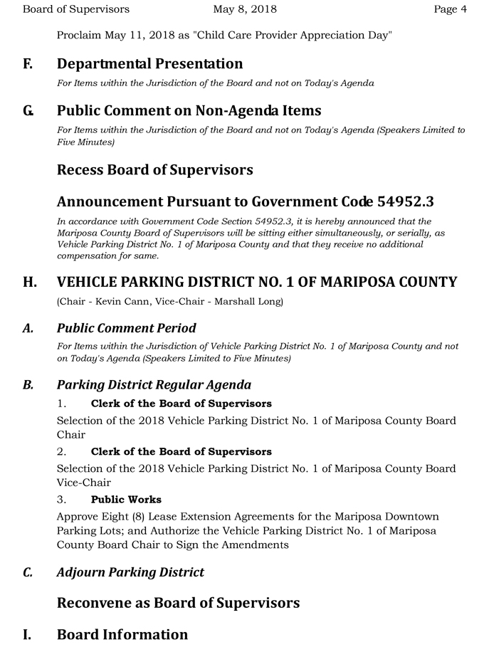 2018 05 08 mariposa county Board of Supervisors Public Agenda may 8 2018 4