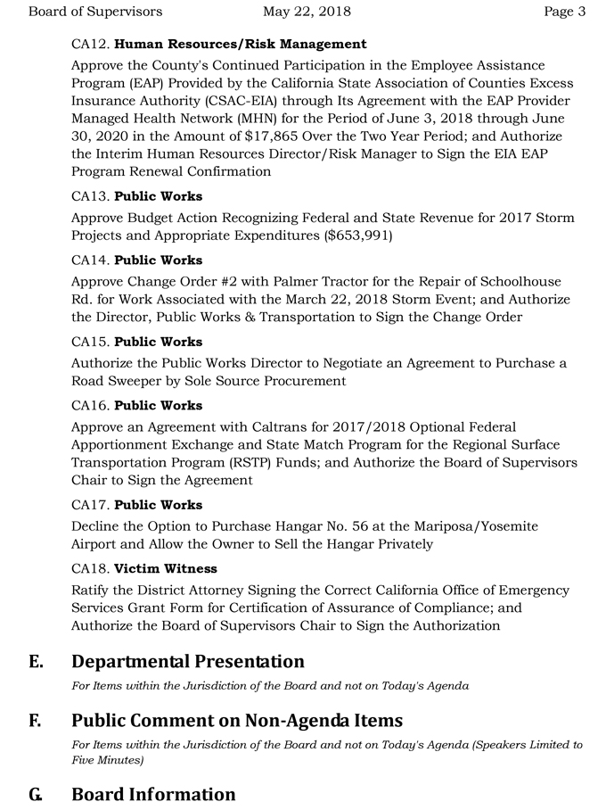 2018 05 22mariposa county Board of Supervisors Public Agenda may 22 2018 3