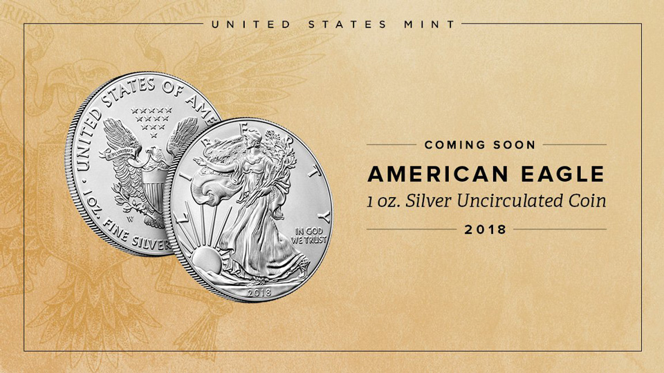 us mint 2018 one ounce silver american eagle uncirculated coin