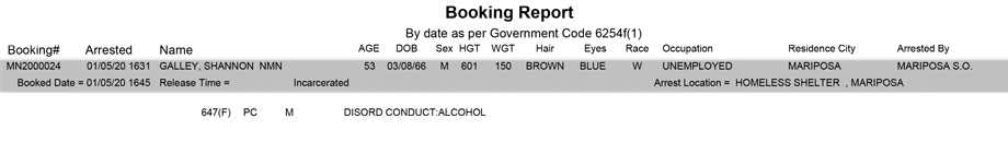 mariposa county booking report for january 5 2020