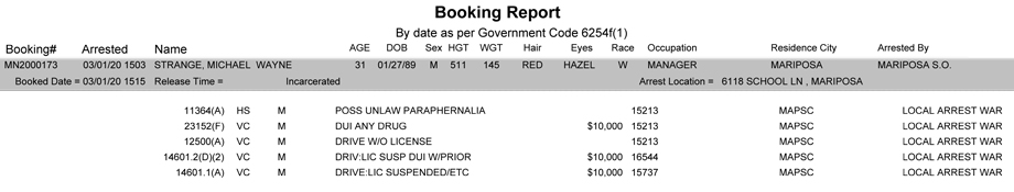 mariposa county booking report for march 1 2020
