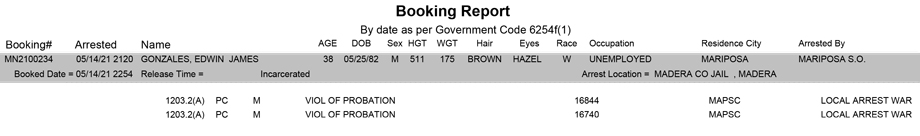 mariposa county booking report for may 14 2021