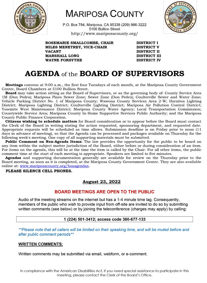 2022 08 23 Board of Supervisors 1