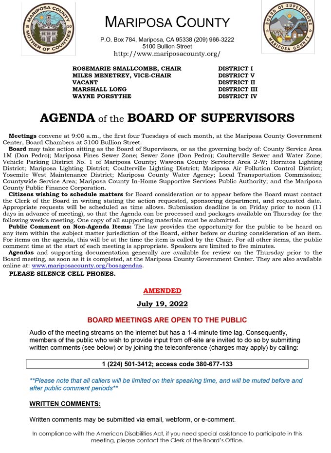 2022 07 19 Board of Supervisors 1