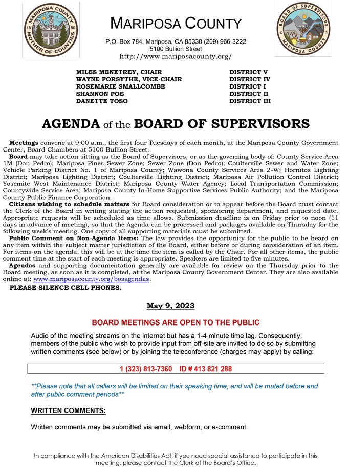 2023 05 09 Board of Supervisors 1