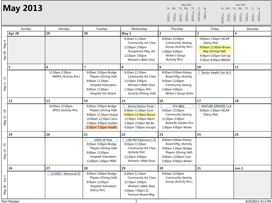 May-2013-Activities