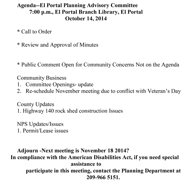 2014-10-14-El-Portal-Planning-Advisory-Committee