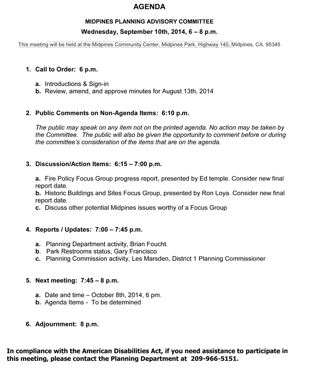2014-09-10-Midpines-Planning-Advisory-Committee
