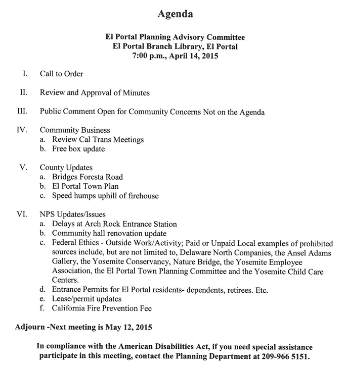 2015-04-14-El-Portal-Planning-Advisory-Committee