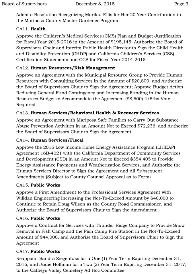 2015 12 08 mariposa county board of supervisors agenda 3