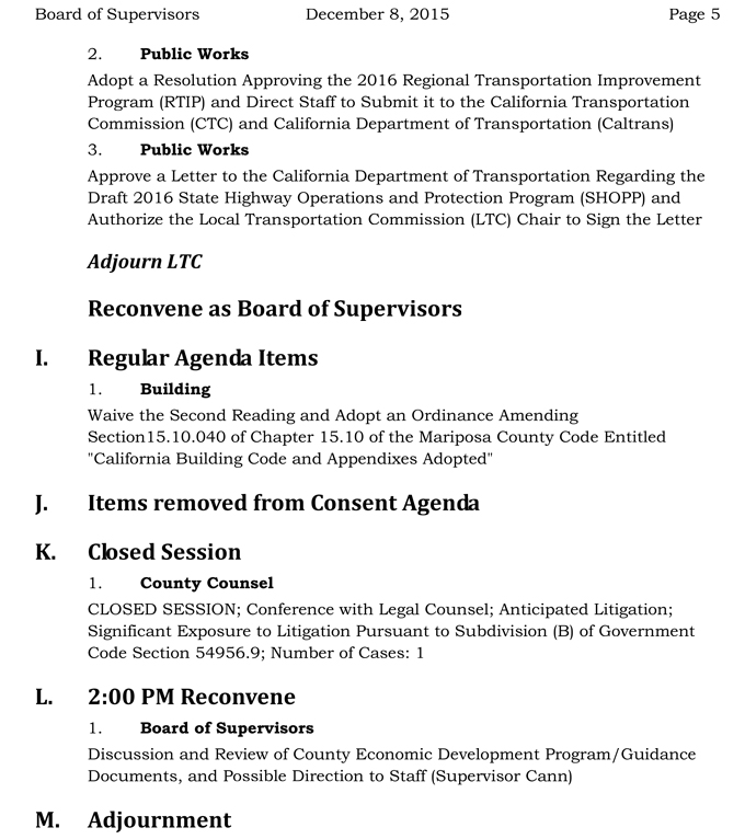 2015 12 08 mariposa county board of supervisors agenda 5