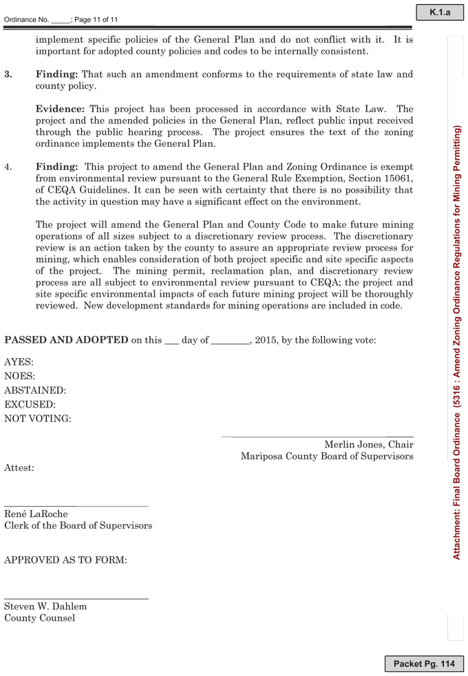 2015 12 15 mariposa county board of supervisors mining ord 13