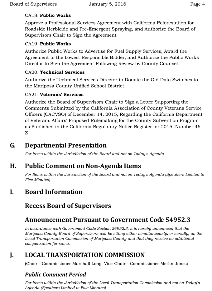 2016 01 05 mariposa county board of supervisors agenda january 5 2016 4