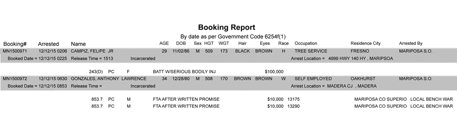 mariposa county booking report 12 12 2015