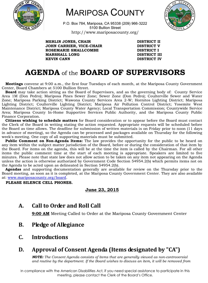 2015 06 23 mariposa county board of supervisors agenda 1