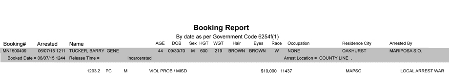 booking report 6 7 2015
