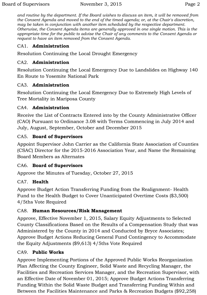 2015 11 03 mariposa county board of supervisors 2