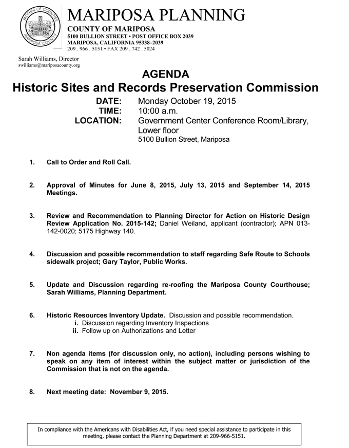 2015 10 19 mariposa historic sites records preservation commission