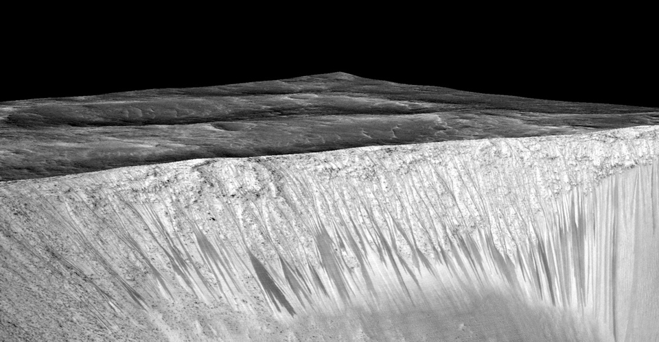 garni crater on mars credits nasa jpl university of arizona