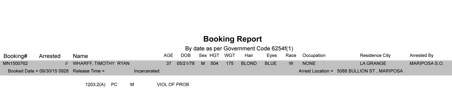 mariposa county booking report 9 30 2015