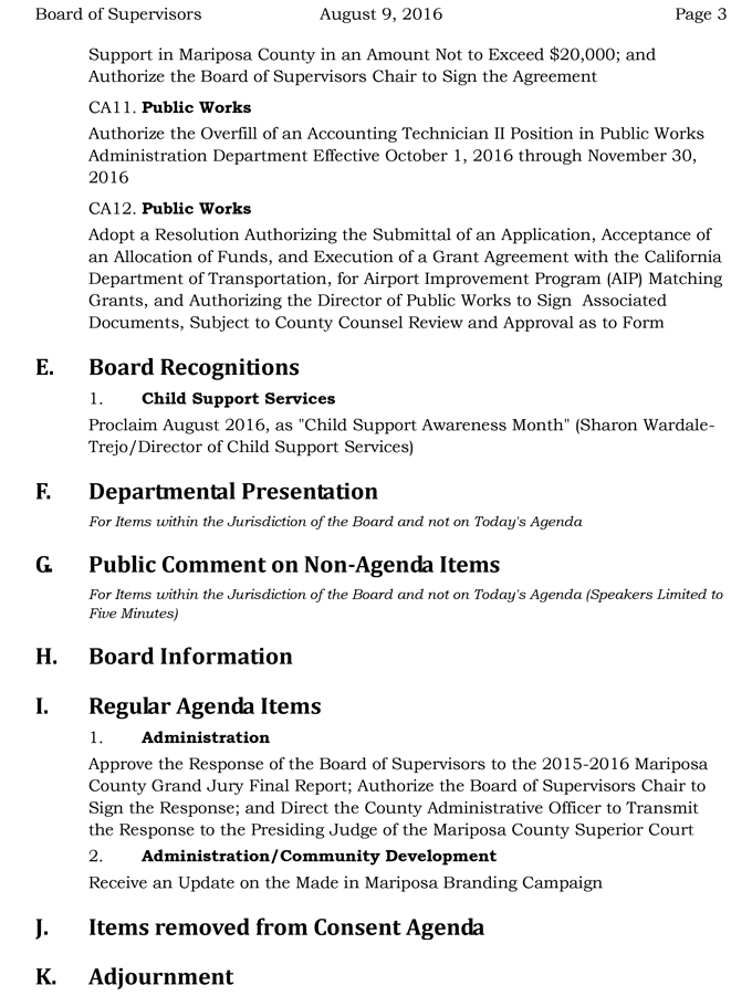 2016 08 09 mariposa county board of supervisors agenda august 9 2016 3